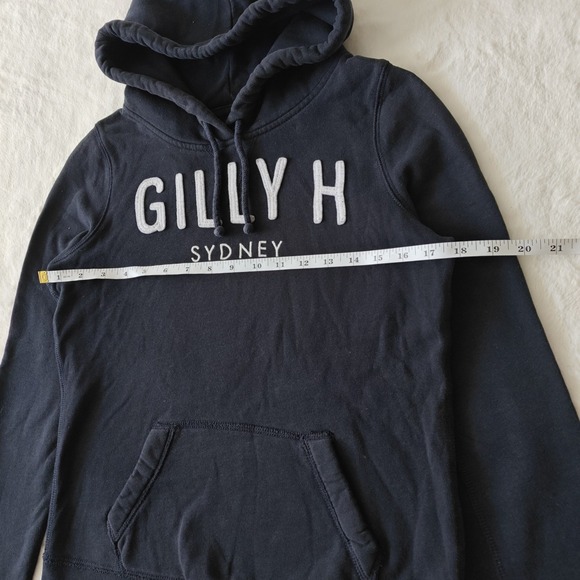 Gilly Hicks Sydney Women's Hoodie Black Sweatshirt Hooded Sweater Small Logo - Picture 4 of 8